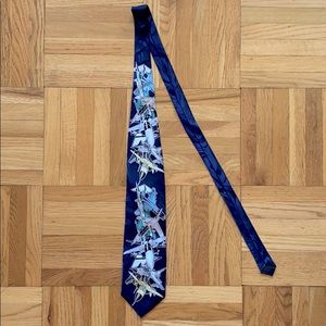 Gold City 100% Silk Neck Tie - Fighter Pilot Jets